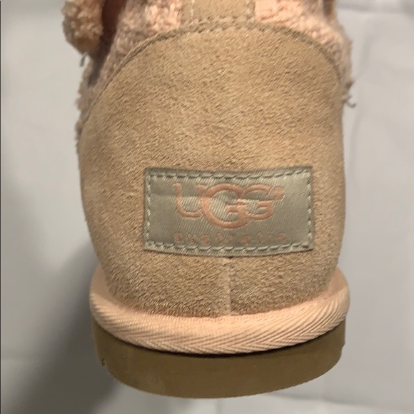 COPY - NEW Lace Up Pink Ugg Boots - Size 8 - Picture 7 of 8
